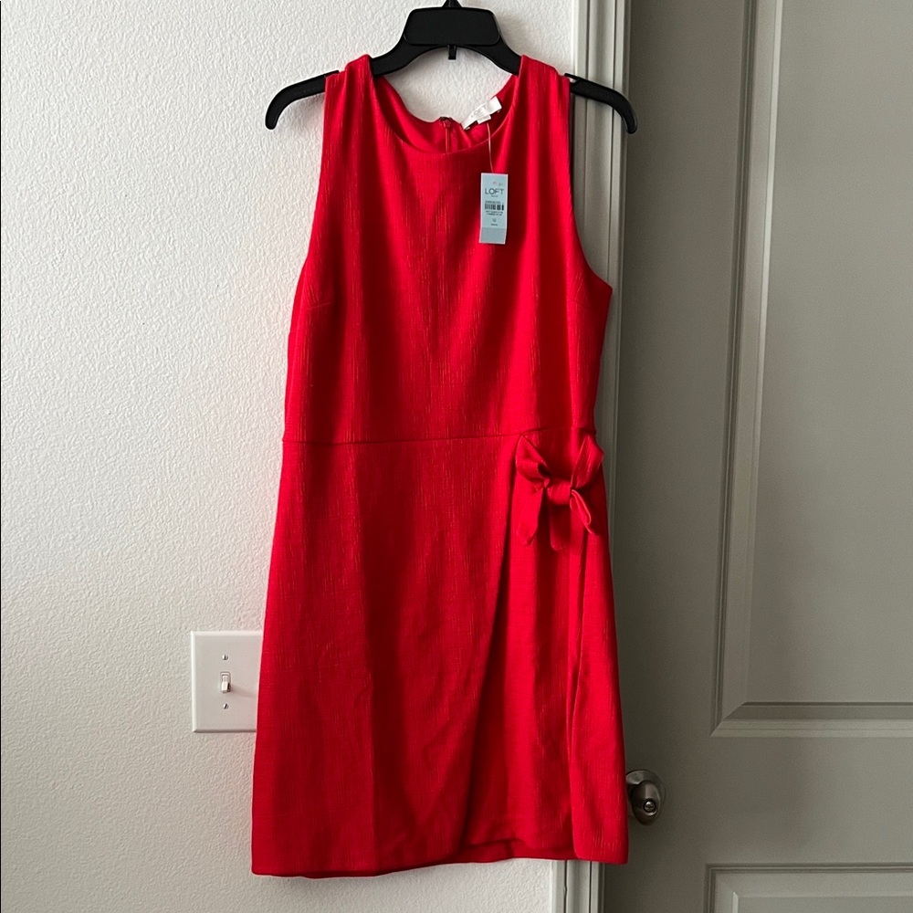 LOFT Vibrant Red Mini Dress